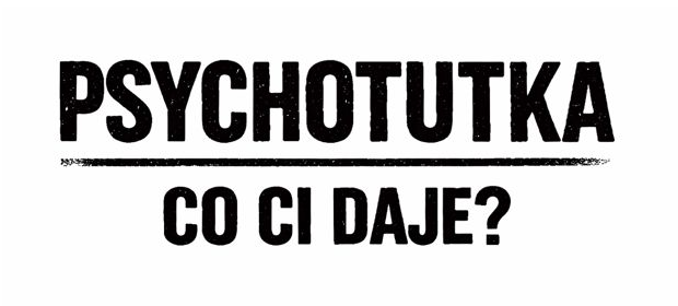 PSYCHOTUTKA — CO CI DAJE? (stencil, białe tło)